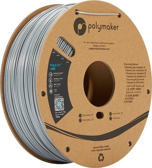 Filament 3D Polymaker ABS, 1.75mm, 1kg, gri