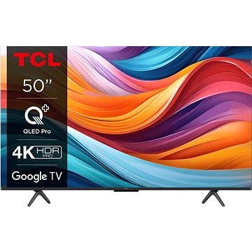 Televizor TCL 50T7B, 50", QLED, Google TV, titani
