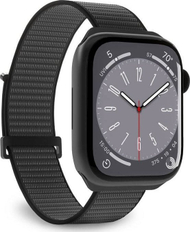 Rrip ore PURO Nylon Sport për Apple Watch 4 5 6 7 SE 8 Ultra 44 45 49mm, najlon i ajrosshëm, i zi