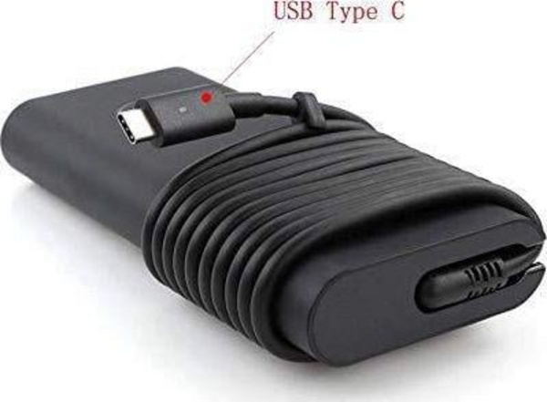 Karikues për laptop Dell 130W, USB-C, 20V, i zi