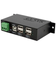 USB хаб Exsys 4 порти, USB 2.0, bus powered, црн