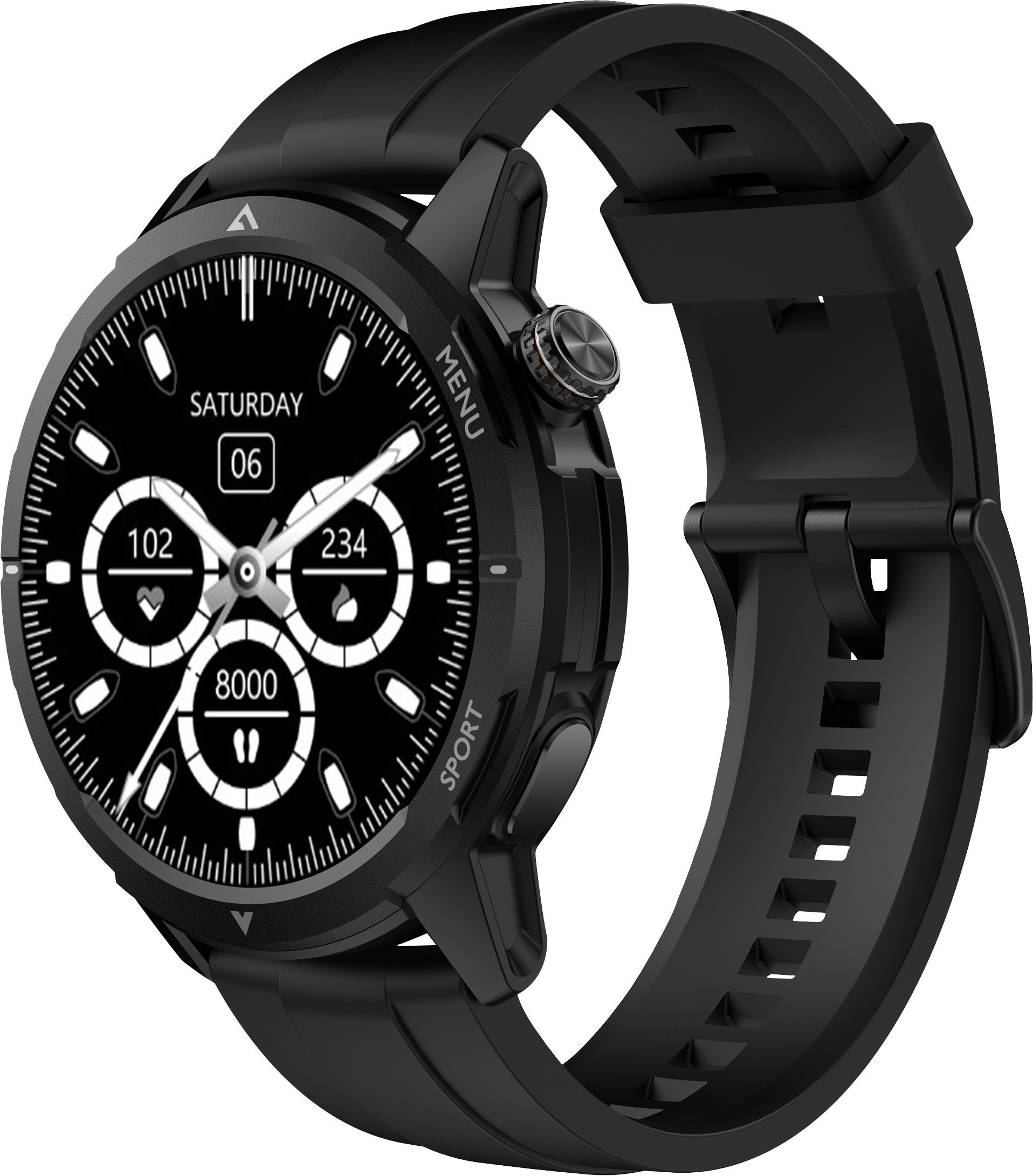 Orë inteligjente Beafon SmartWatch 601, ekran 1.43", AMOLED, e zezë
