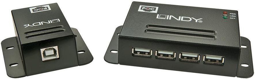 Zgjatувач USB Lindy 42681, USB 2.0, Cat.5 50m, 4 порти
