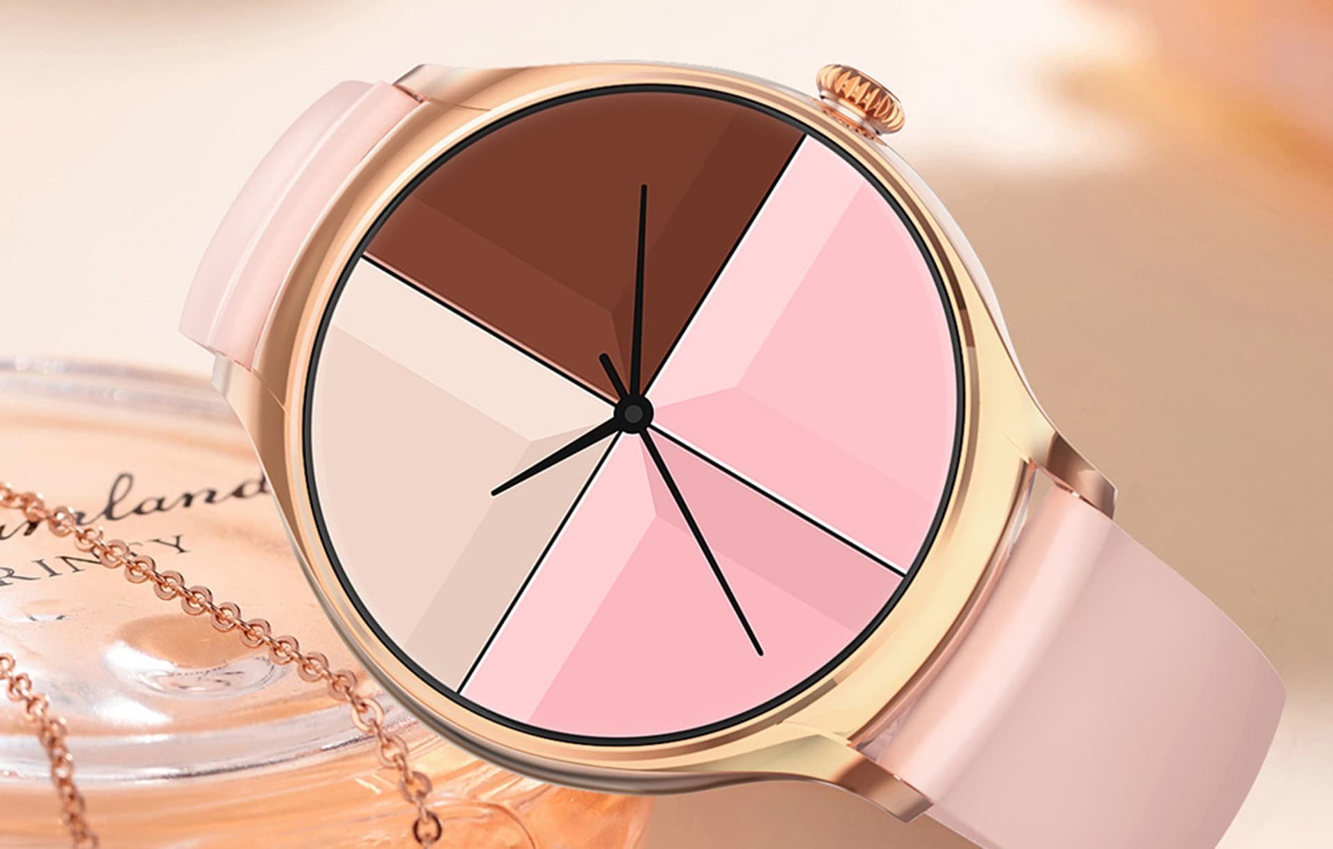 Ora inteligjente Colmi L10, ekran 1.4", Bluetooth, rozë e artë