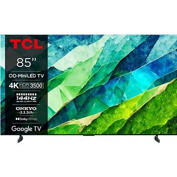 Телевизор TCL 85C855, 85", QLED 4K, 120Hz, црн
