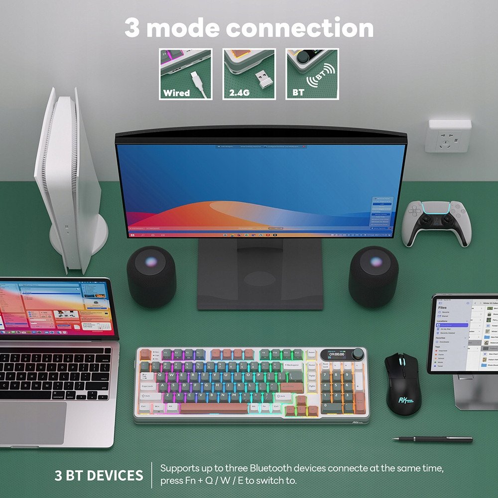 Tastierë mekanike RK Royal Kludge S98, 98 taste, RGB, wireless