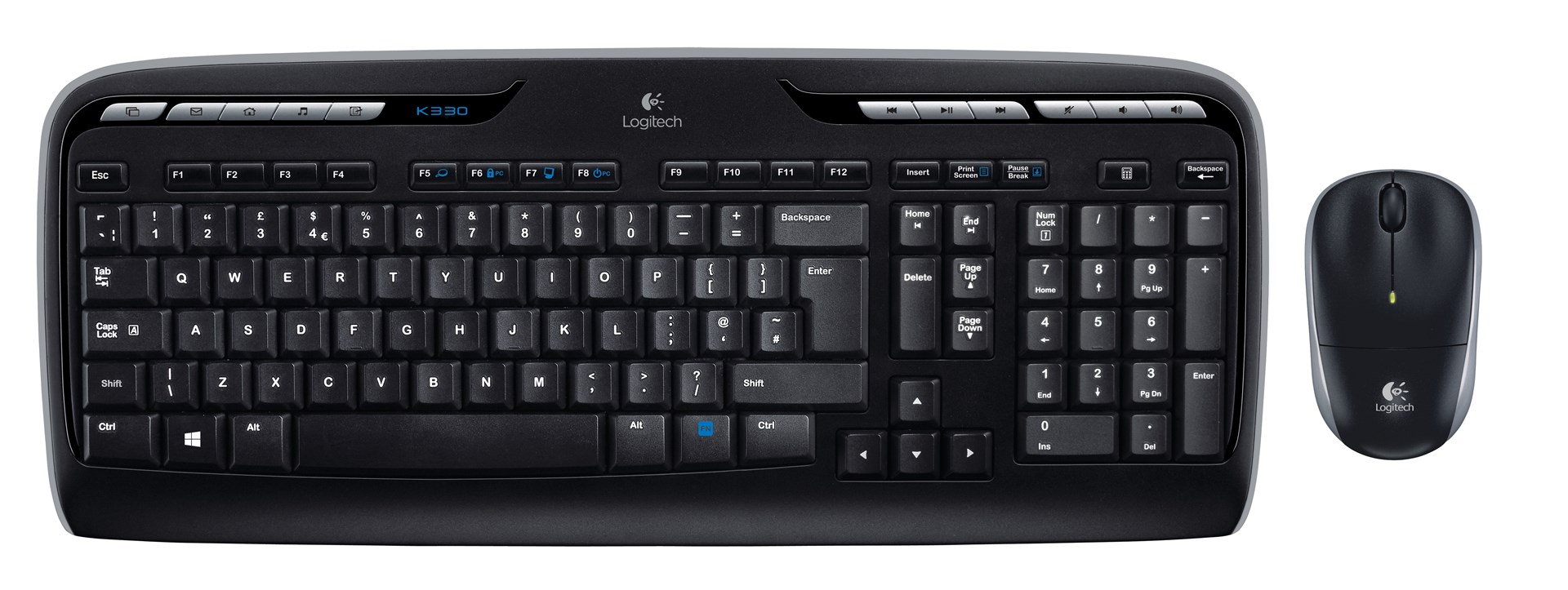 Set tastierë dhe maus Logitech Wireless Combo MK330, USB, 2.4GHz, e zezë