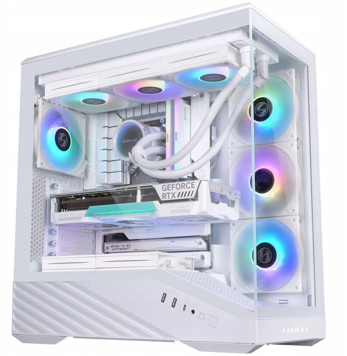 Kuti kompjuteri Lian Li Vector V100, mid tower, ARGB, e bardhë