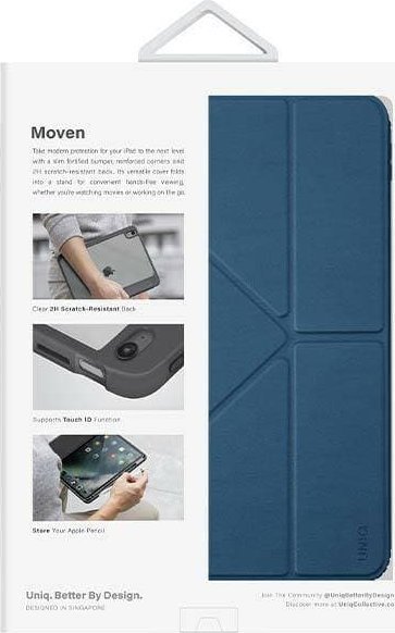 Mbulesë tablet Uniq Moven për iPad 10th Gen 2022, kapak origami, Blue Capri