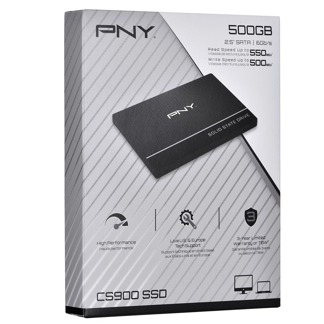 Disk SSD PNY CS900, 500GB, 2.5" SATA III, 550 MB/s, i zi