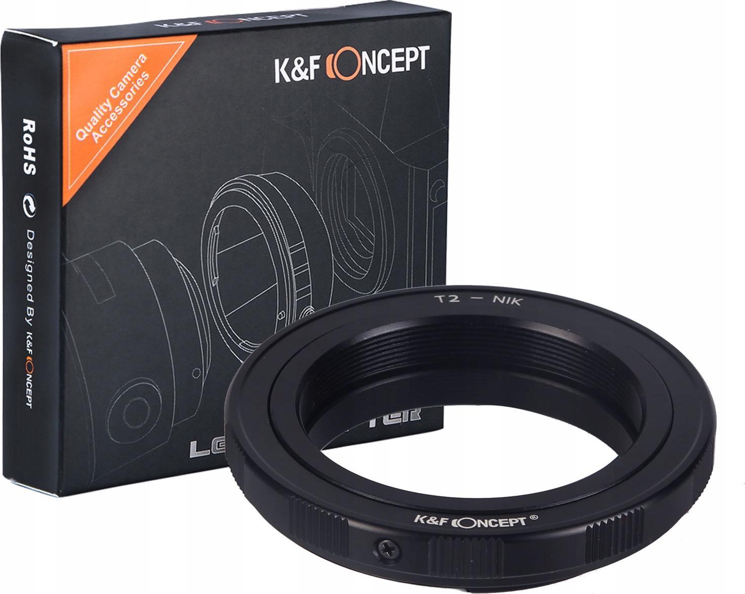 Adapter lente K&F CONCEPT KF06.149, Nikon Ai AiS AF në T2 T-mount, metalik