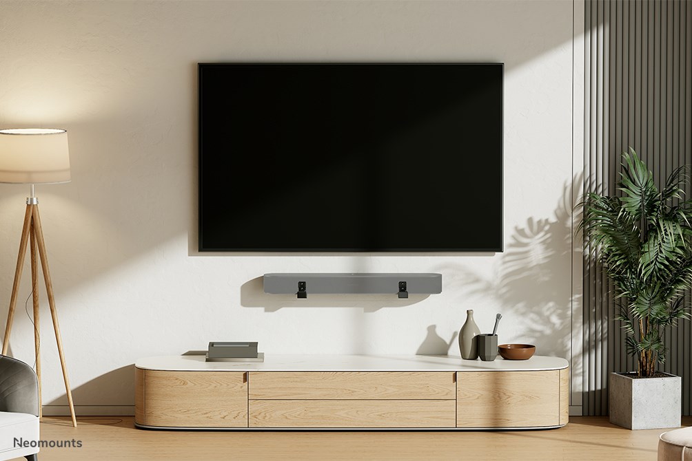 Mbajtëse muri për videobar Neomounts AWL29-550BL1, 15kg, e zezë