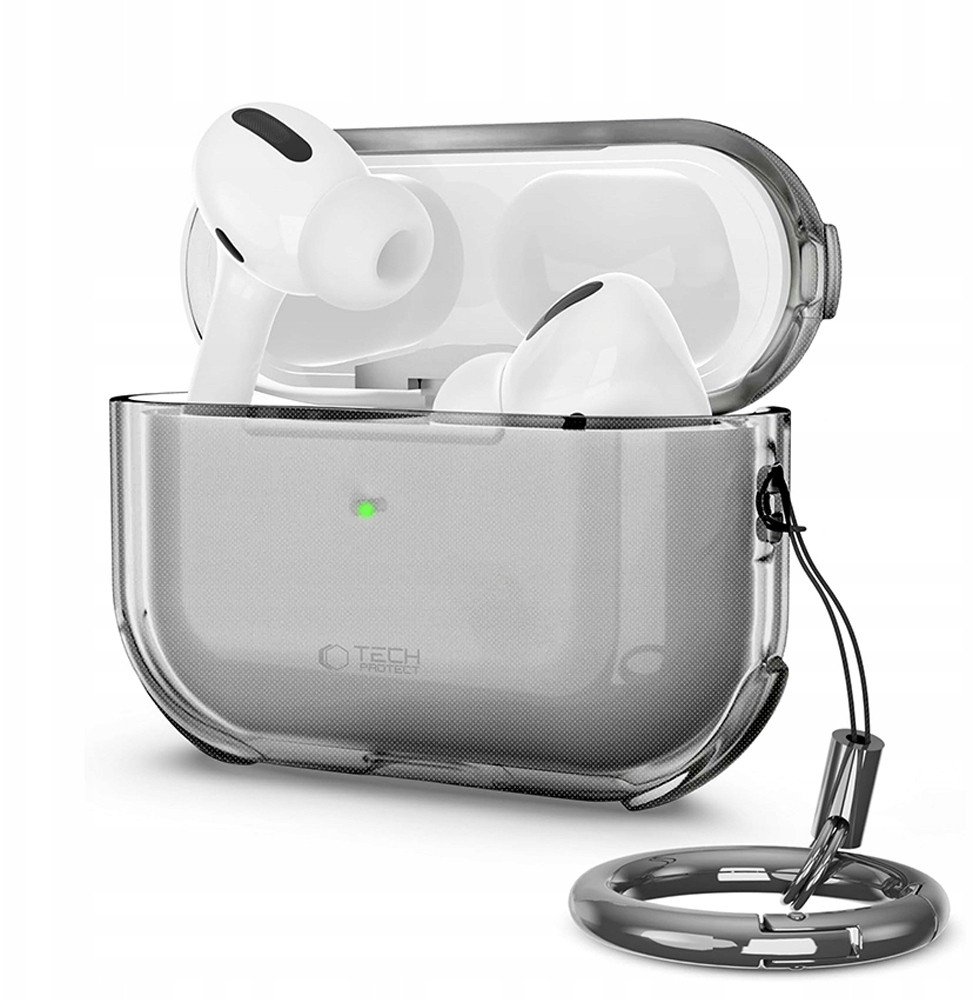 Mbulesë Tech-Protect Bounce për Apple AirPods Pro 3, me unazë varëse, gri ash