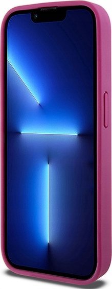 Mbulesë telefoni DKNY PU Leather Repeat Pattern Stack Logo MagSafe për iPhone 15 Pro, mbrojtëse, rozë