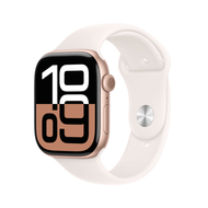 Apple Watch Series 10 GPS, 46mm, Rose Gold Aluminum Case with Light Blush Sport Band, S/M Apple Watch Series 10 GPS, 46mm, Rose Gold Aluminum Case with Light Blush Sport Band, S/M
