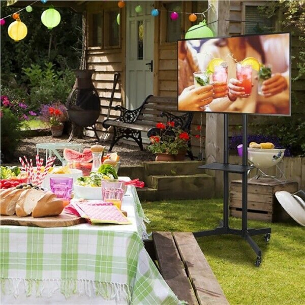 Karrocë dyshemeje për TV LCD/LED/Plasma, 37-70", 50 kg, e zezë