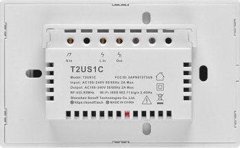 Çelës muri smart Sonoff T2US1C, 1 kanal, Wi-Fi, i bardhë