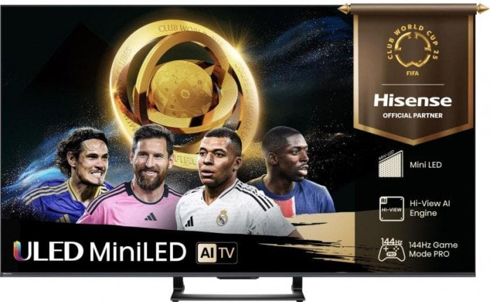 Телевизор Hisense 65U7Q, 65", 4K UHD Mini LED, 144Hz, црн