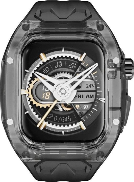 Rrip ore WiWU Wi-WB013 Rambo, për Apple Watch 49mm, fluororubber, i zi