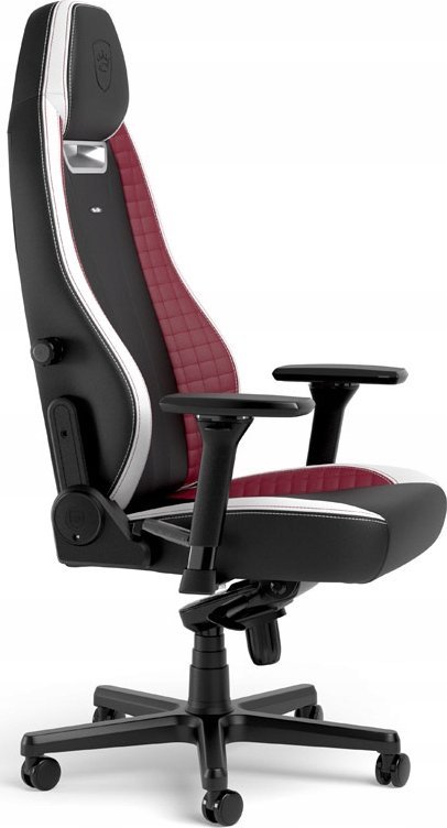 Karrige gaming Noblechairs LEGEND, lëkurë PU, mbështetje ergonomike, e zezë e bardhë e kuqe