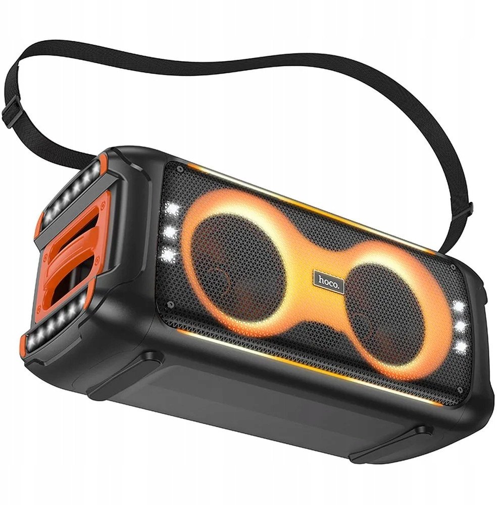 Boks karaoke Hoco HA9, 60W, 2 mikrofonë wireless, i zi