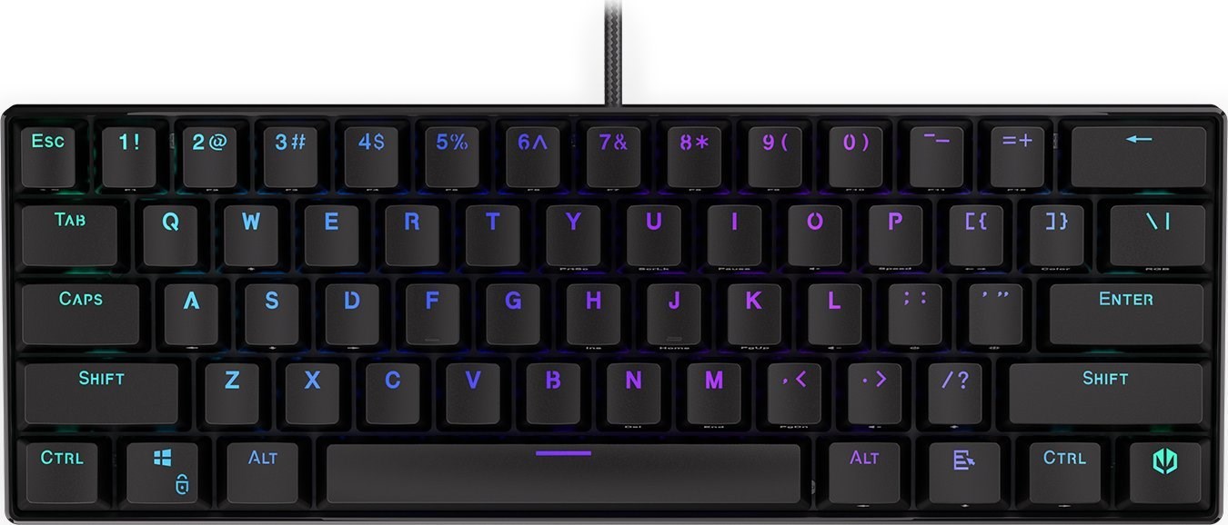 Tastierë mekanike Endorfy Thock Compact, USB, Kailh Red, RGB, e zezë