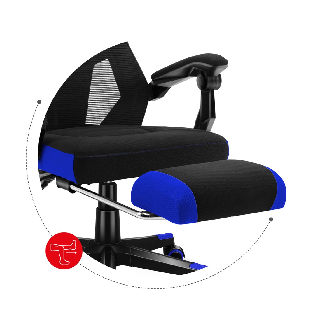 Karrige lojërash HUZARO COMBAT 3.0, 140kg, e zezë/e kaltër