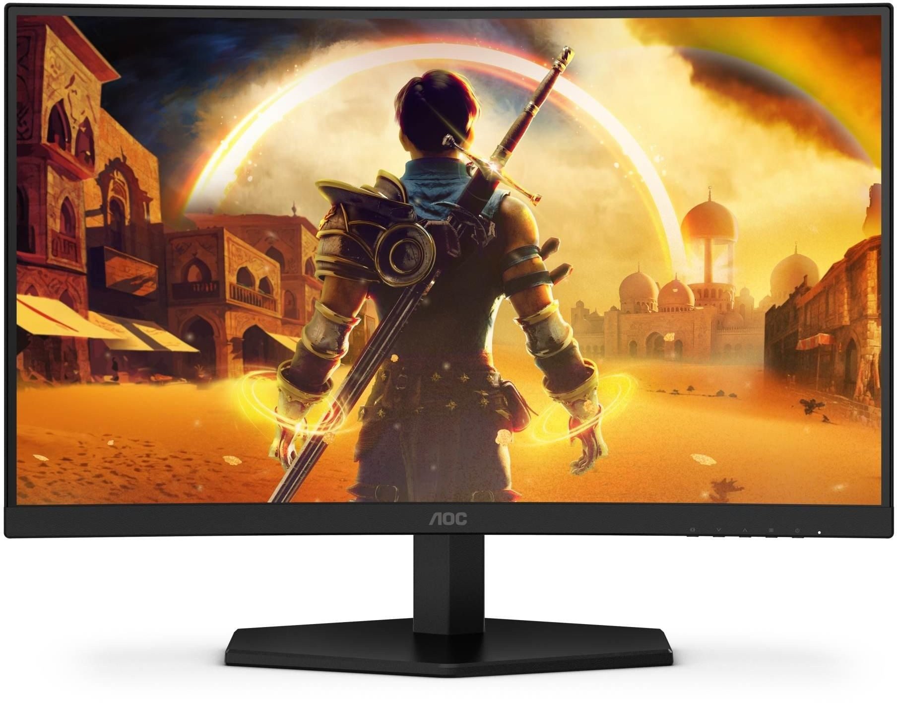 Monitor gaming AOC G4 C24G42E, 23.6", Full HD 180Hz, i zi me të kuqe