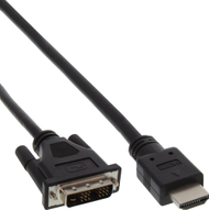 Kabllo InLine HDMI - DVI-D 1.5m, e zezë