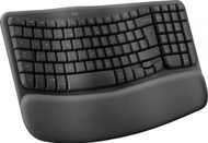 Tastierë Logitech Wave Keys, ergonomike, pa tela, grafit