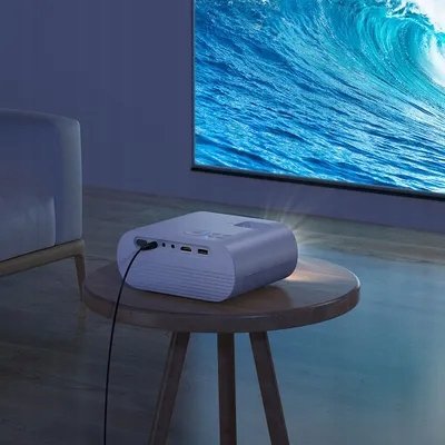 Projektor Hoco DT1 HD Ready, 720P, Wi-Fi dhe Bluetooth, deri në 200"