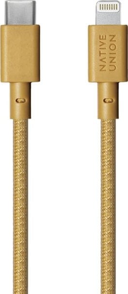 Kabllo USB Native Union BELT-CL-KFT-2-NP, Lightning në USB C, 1.2 m, e verdhë