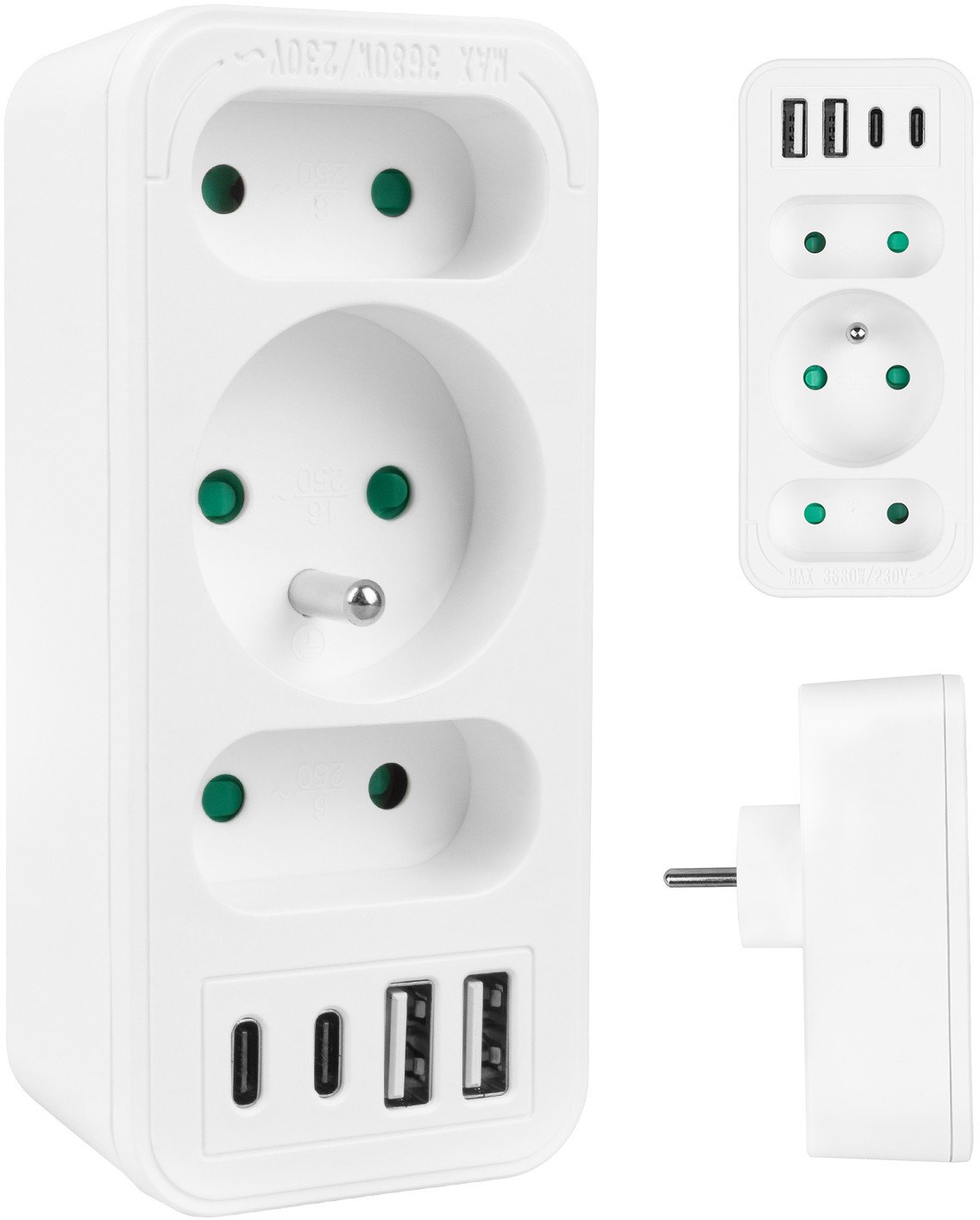 Prizë rrjeti Ethernet, RJ45, montim në mur, e bardhë