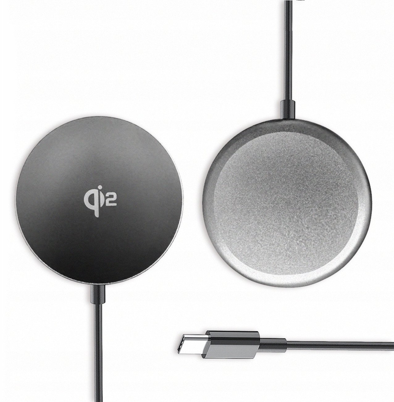 Karikues wireless Wozinsky 15W Qi2, karikim i shpejtë, induktiv, i zi