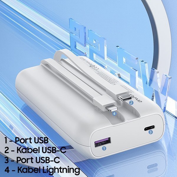 Powerbank Awei P169K, 20000mAh, 22.5W, i zi