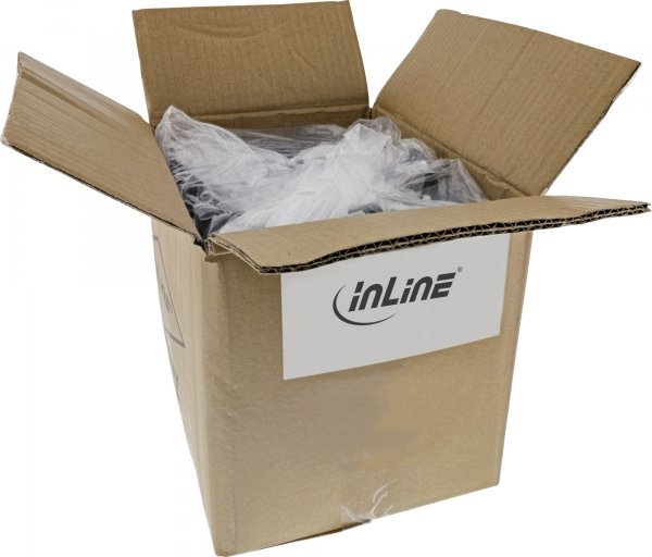 Kабел за струја InLine, сет 25 парчиња, под агол кон C13, црн