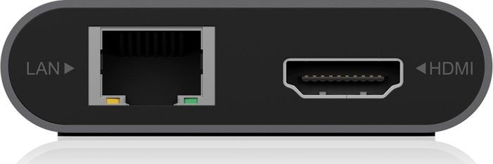 Докинг станица USB C Icy Box DK4050 CPD, HDMI и DisplayPort, алуминиум, сива