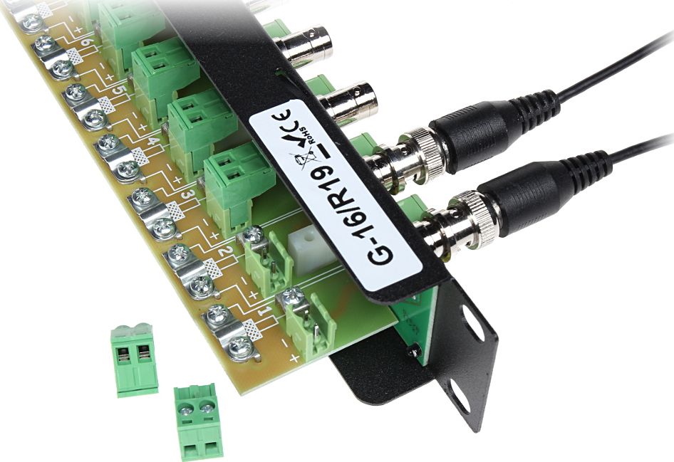 Patch panel Delta G-16/R19, 16x BNC, 19", metalik