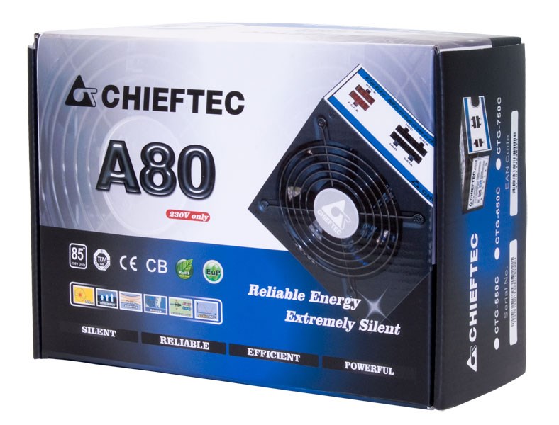 Burim energjie modular Chieftec CTG-550C, 20+4 pin ATX, 550 W