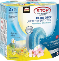 Tableta zëvendësuese ajritharëse Pattex AERO 360, 2x450g, aromë livadh me lule të egra