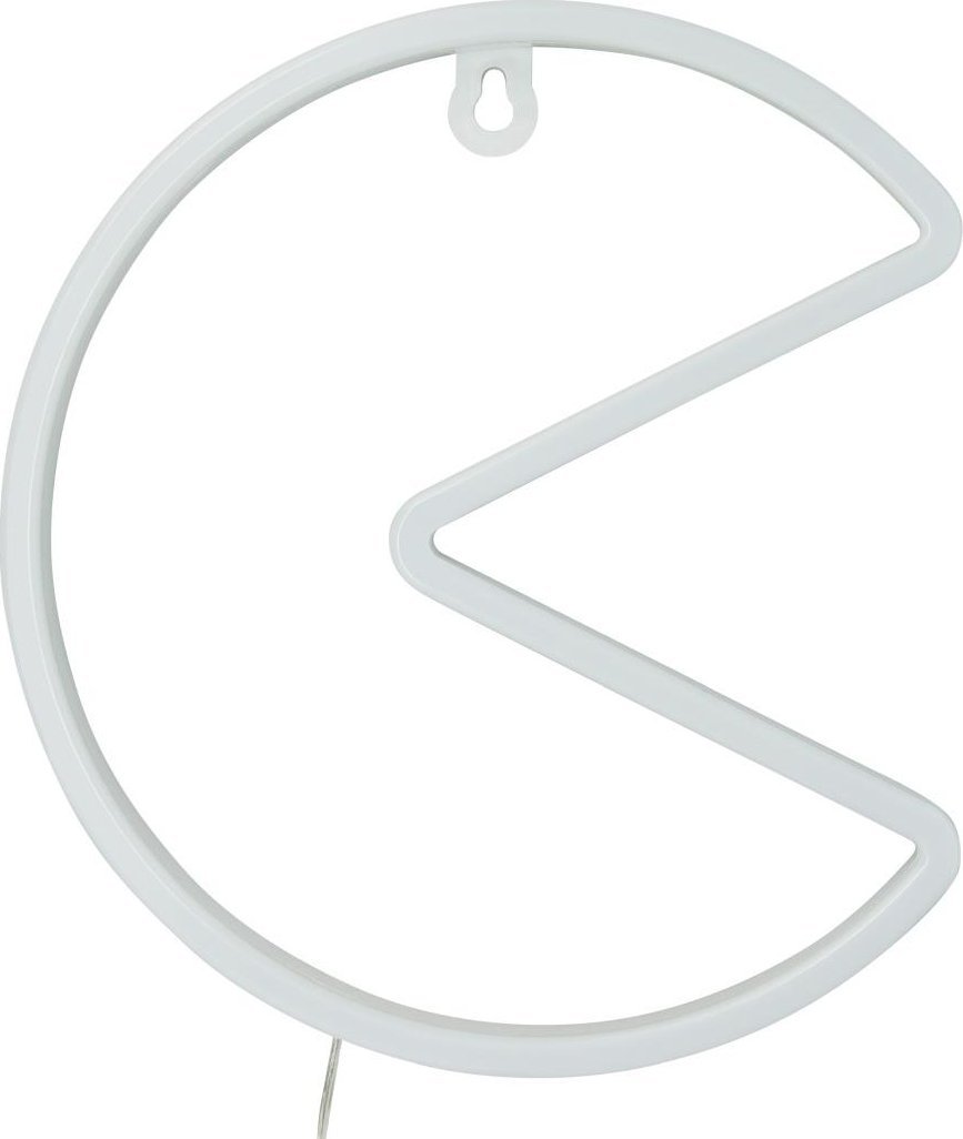 Dritë murale dekorative Pac Man LED Neon, 21.5 cm, me USB, e verdhë