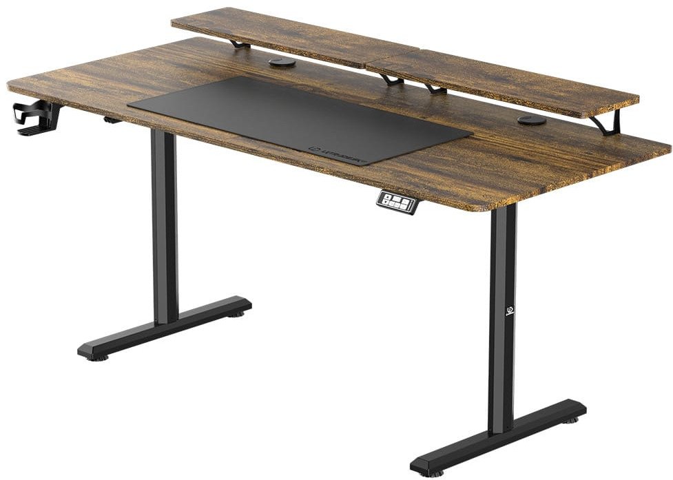 Tavolinë gaming Ultradesk Highlander XXL, rregullim elektrik, 160cm, kafe