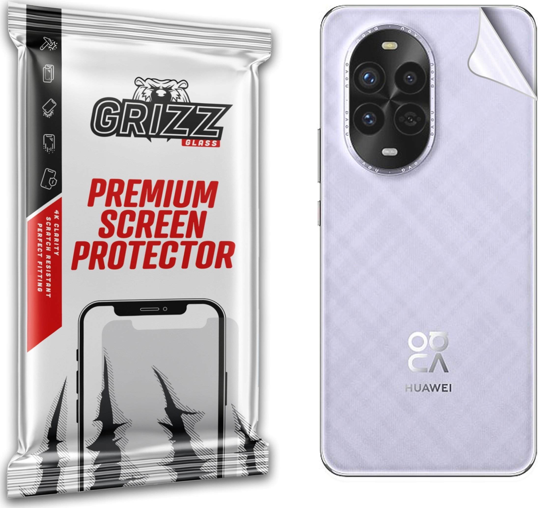 Folje mbrojtëse Grizz SatinSkin për Huawei Nova 13 Pro, për pjesën e pasme, transparente