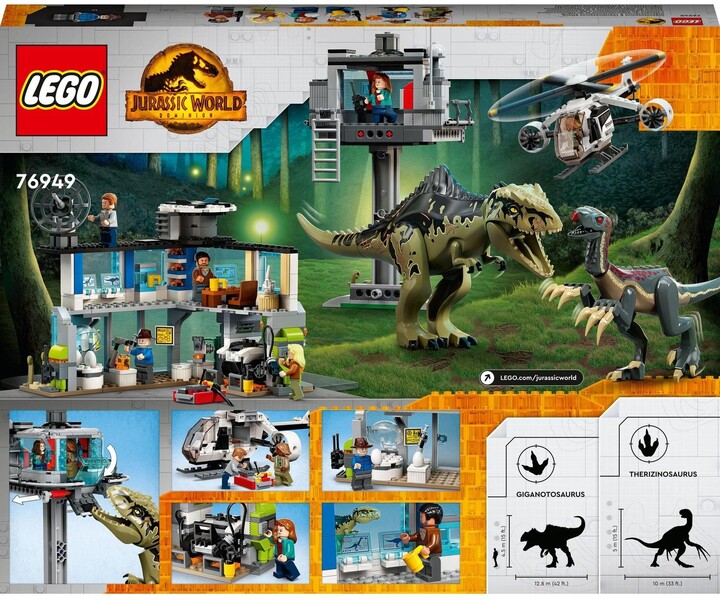 Set LEGO® Jurassic World™ 76949 Giganotosaur and therizinosaur attack 