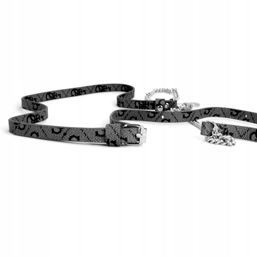 Rrip Guess Black Belt, universal, lëkurë, i zi