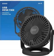 Ventilator tavoline Savio AD-01, USB-C, bateri 1200 mAh, i bardhë