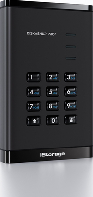 Hard disk i jashtëm iStorage DiskAshur PRO, 1TB, enkriptim hardware AES 256 bit, PIN i sigurisë