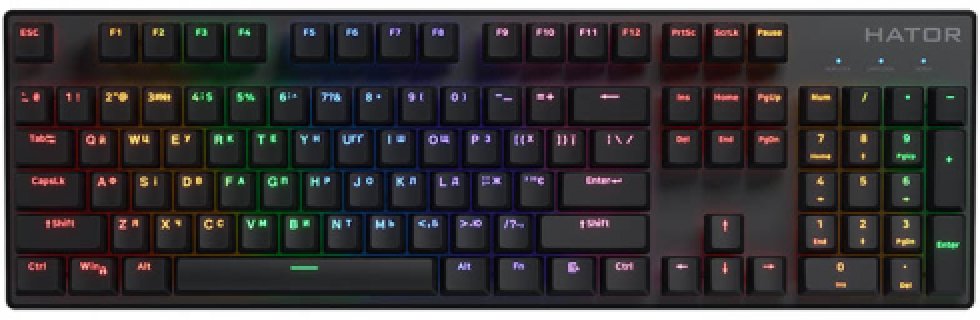 Tastierë gaming Hator HTK204UA Icefall Mecha Rainbow 104, mekanike, wireless, me ndriçim RGB
