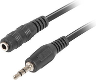 Kabllo Lanberg Jack 3.5mm - Jack 3.5mm (CA-MJFJ-10CC-0050-BK), 5m, e zezë