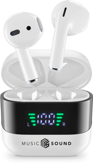 Kufje Bluetooth Cellularline Spark, pa tela, 30 orë, të bardha